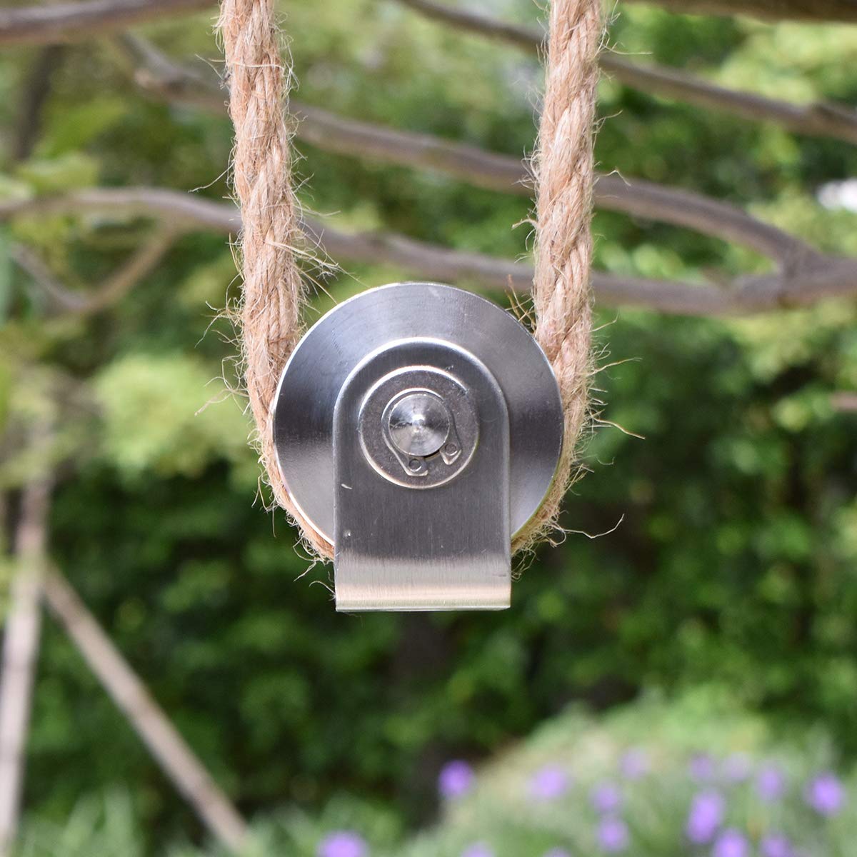 Grooved Wheel Pulley Block Pulley Wheel Stainless Duplex Bearing Silent Detachable Heavy Duty Traction Wheel for Material Handling and Moving Lifting Loading 1760lb/800 Kg — Amazon image 4