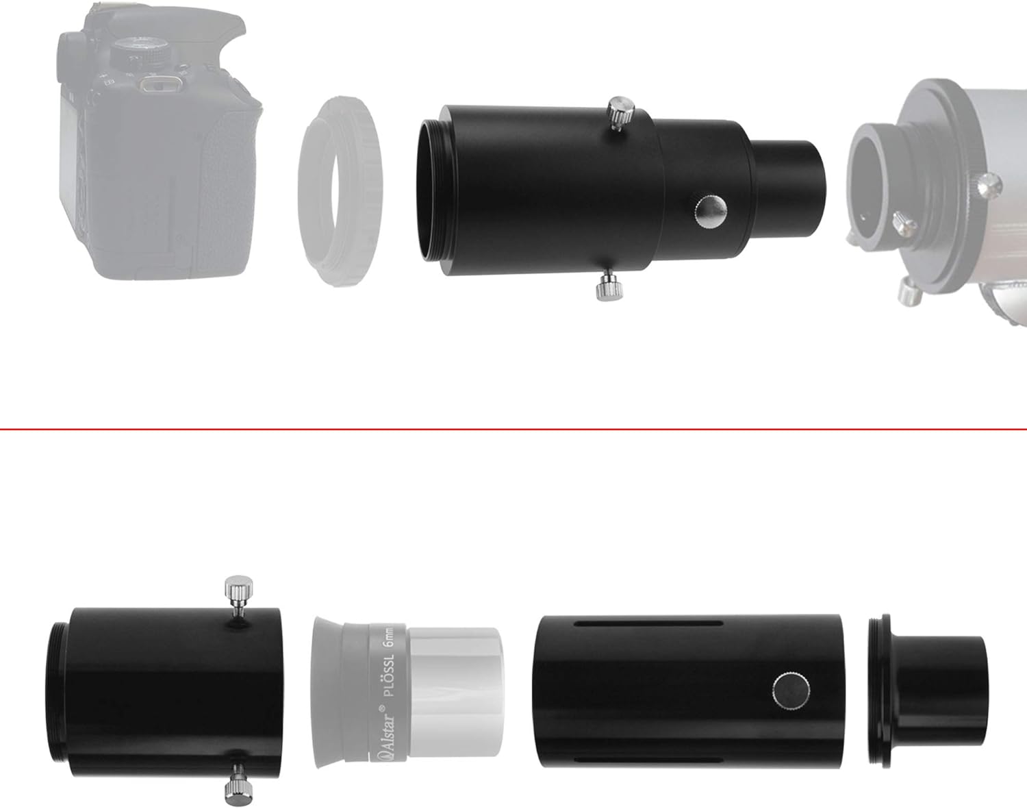 80% Off Discount Alstar 1.25 Extendable Camera Adapter - for Either Prime-focus Or Eyepiece-projection Astrophotography with Refractors or Reflector Telescopes - Threaded for Standard 1.25inch Astronomy Filters