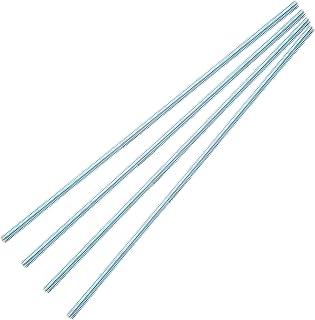Zinc Plated 3/8"-16 Fully Threaded Steel Rod, 4 Pieces 12" Length Long Threaded Screw