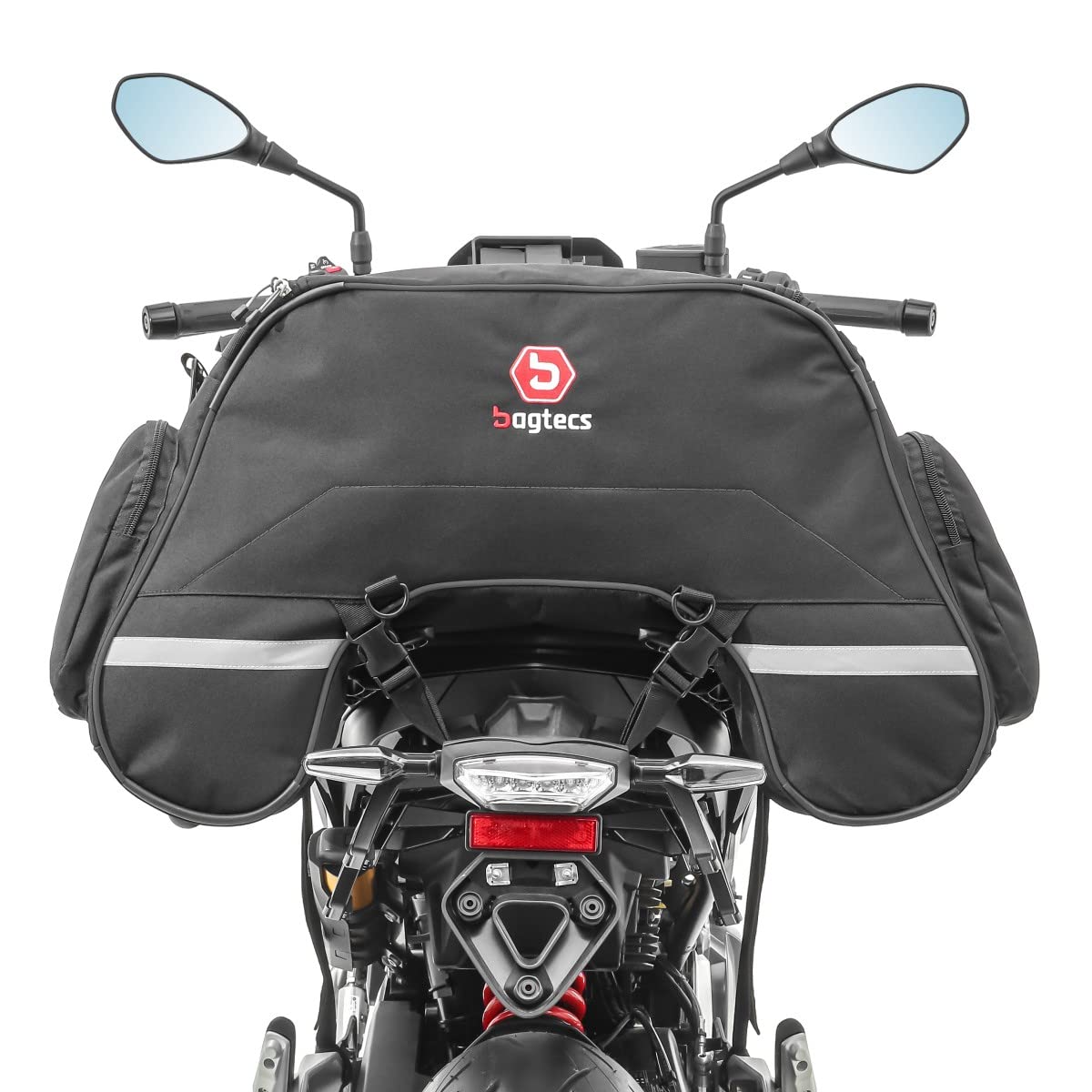 Motorrad Hecktasche Bagtecs CL62 Kompatibel mit Beifahrersitz 62 Liter Volumen schwarz