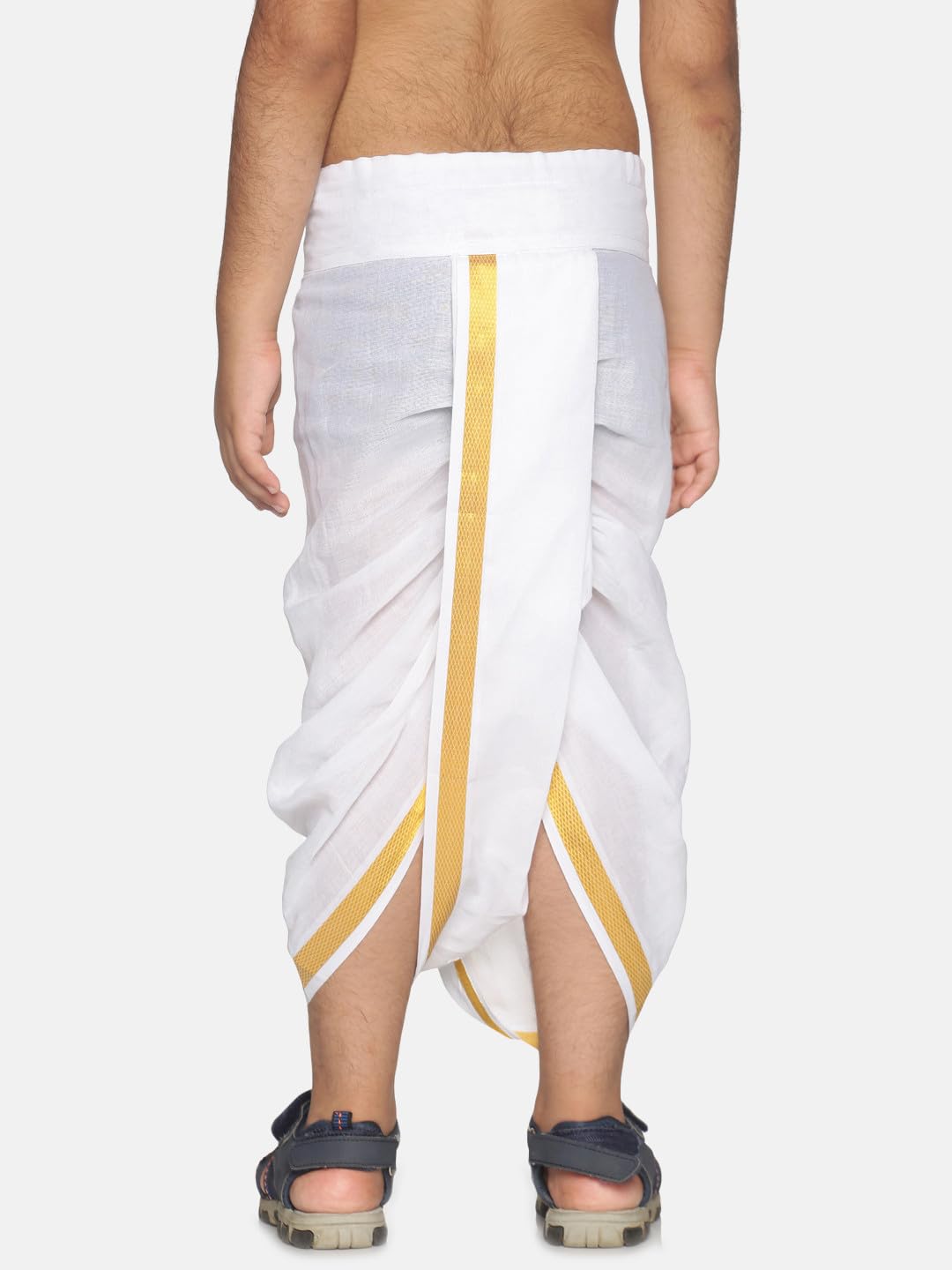 SETHUKRISHNA Boys Solid White Colour Cotton Dhoti Pant (BD010405) (4-5 Year) (Solid White) - Image 3 thumbnail