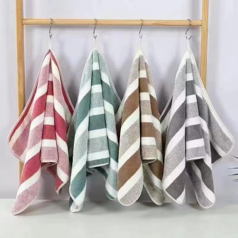 Image of MAXOSHINE Quick Dry Hand Towel for Wash Basin Gym Sports Travel-Super Soft Microfiber Face Towel for Men & Women-40 x 60 cm (Set of 4, Grey /Brown)