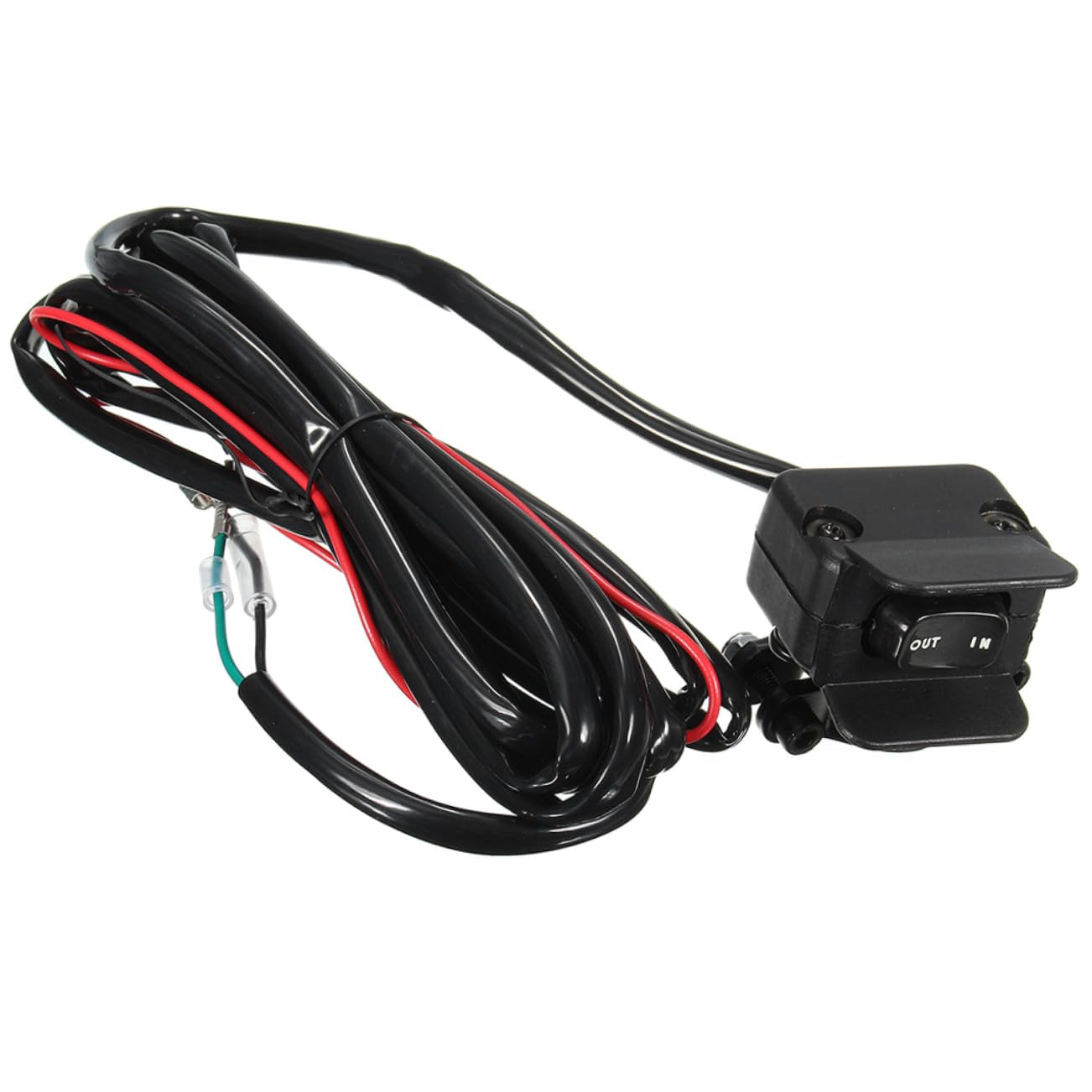 Alipis -Road Vehicle Electric Winch Control Switch with 3-Meter Cable, Self Electric Drum Switching Control for Off-Road Vehicle Winch Modification