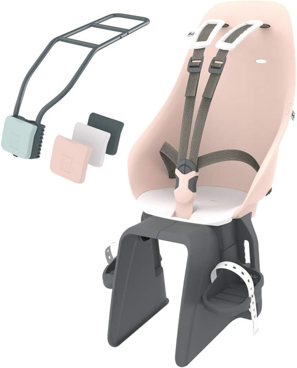 Urban Iki Unisex Adult Rear Seat with Frame Mount Bicycle Child Seat - Sakura Pink/ Shinju White, One