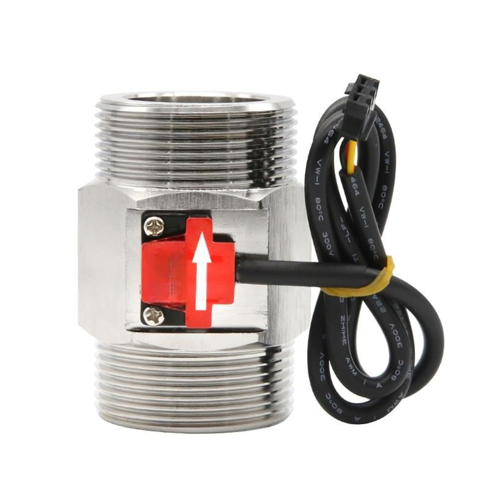 Sensor de flujo agua efecto Hall acero inoxidable, medidor interruptor líquido DN40/DN50 for tuberías gran diámetro Uso Interior y Exterior(DN50 (2-inch pipe))