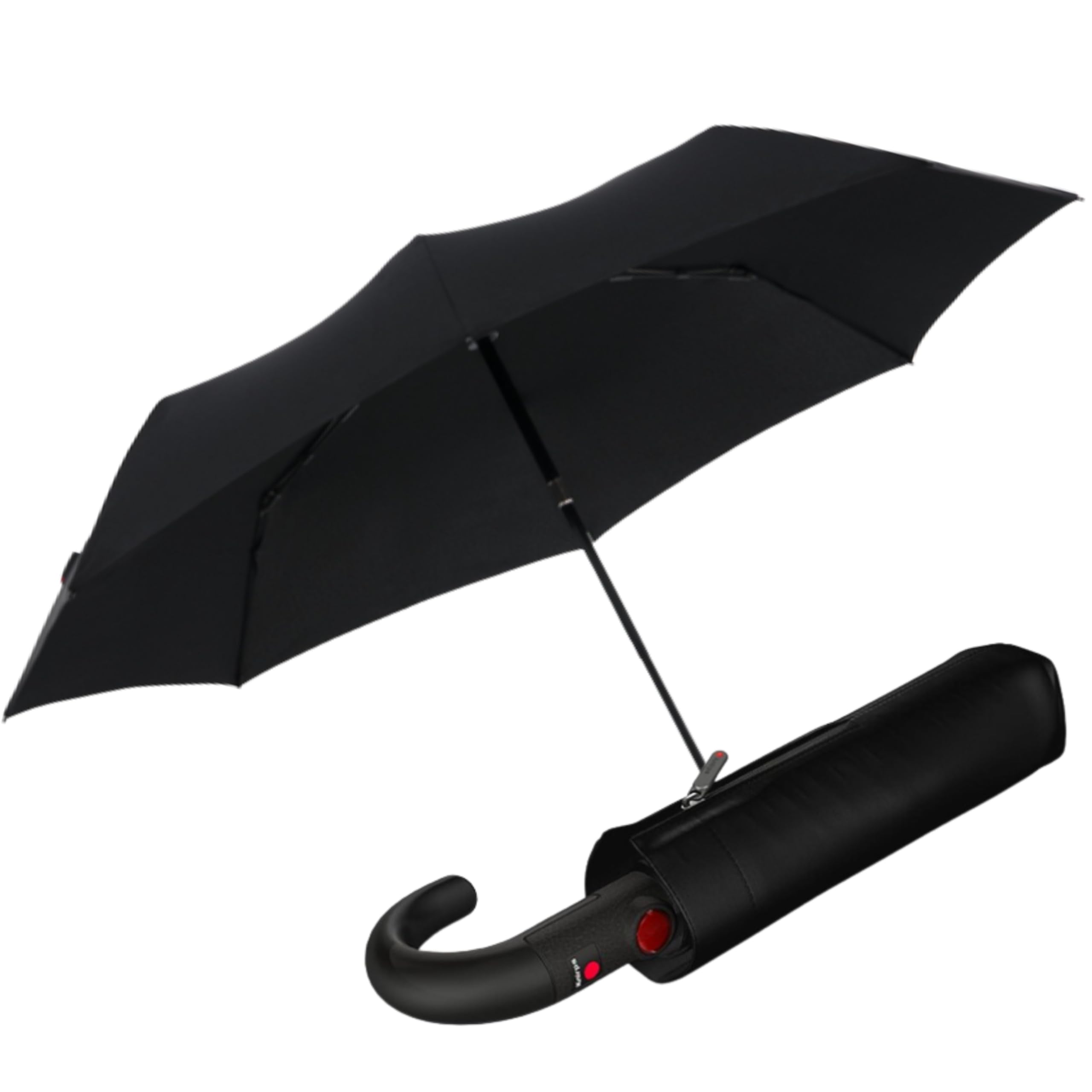 Knirps T.260 Medium Duomatic Crook Handle Black