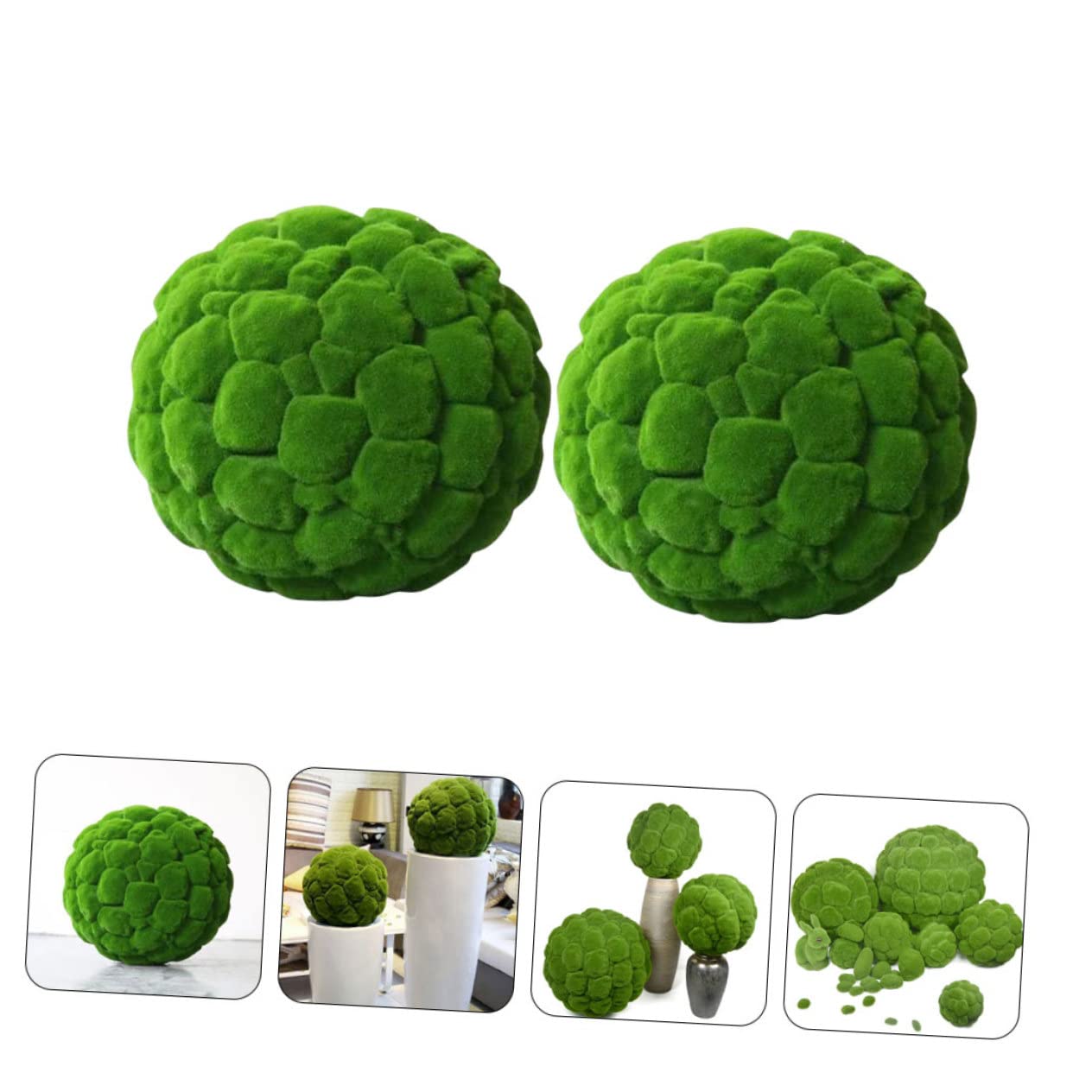 STOBOK 6stücke Künstliche Moosbälle Durchmesser Dekoration Für Innenräume Garten Und Hochzeiten Lebendige Topiary Pflanzen Für Moderne Und Skandinavische Stile