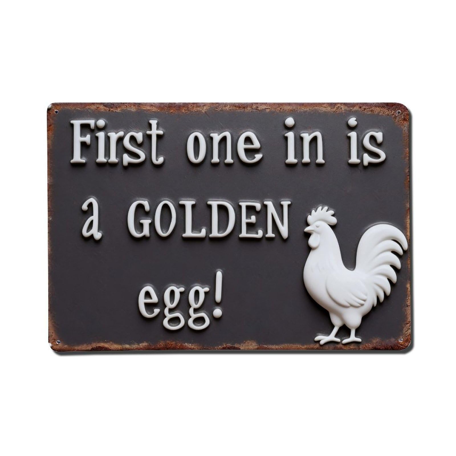 Iageret Vintage Last One In Is Rotten Egg Metal Tin Sign Retro Wall Decor, Bar Garage Cafe Kitchen Home Wall Art Poster Decoration 8X12inches