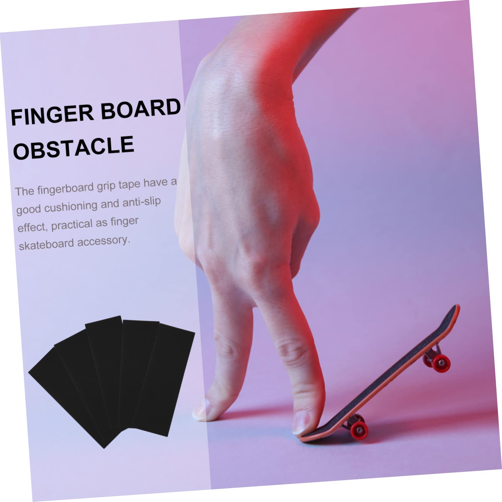 Toyvian 50piezas Cinta De Agarre De Espuma para Dedos De Monopatín Antideslizante Flexible y Adhesiva para Accesorios De Fingerboard