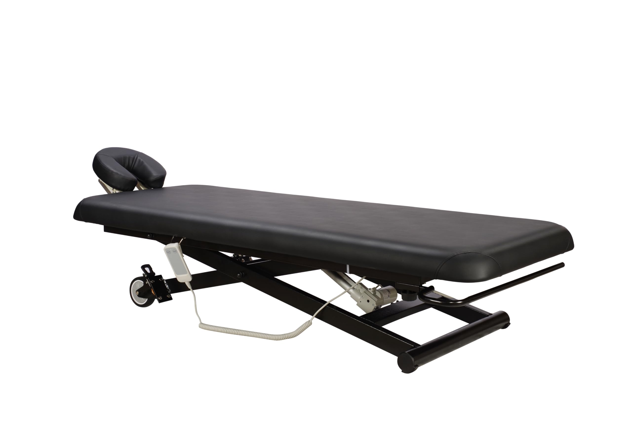Table de massage électrique inclinable et réglable en hauteur pour le visage, pour soins médicaux, spa, appuie-tête amovible (noir)