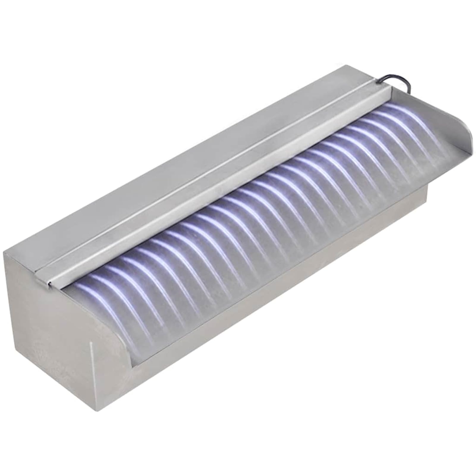 Edelstahl Pool-Fontäne mit LED-Beleuchtung, 30x11,5x8 cm, für Teich oder Pool Poolzubehör 41671