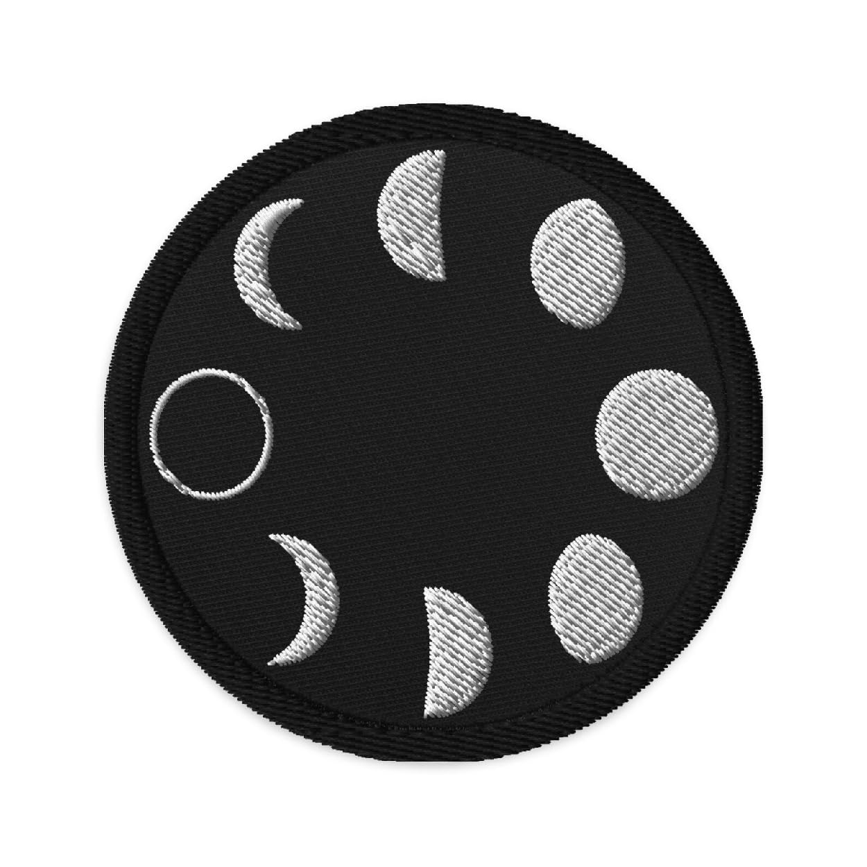 Lunar Moon Phases Embroidered Patch for Jacket Bag Jeans and More -3 x 3 Inches