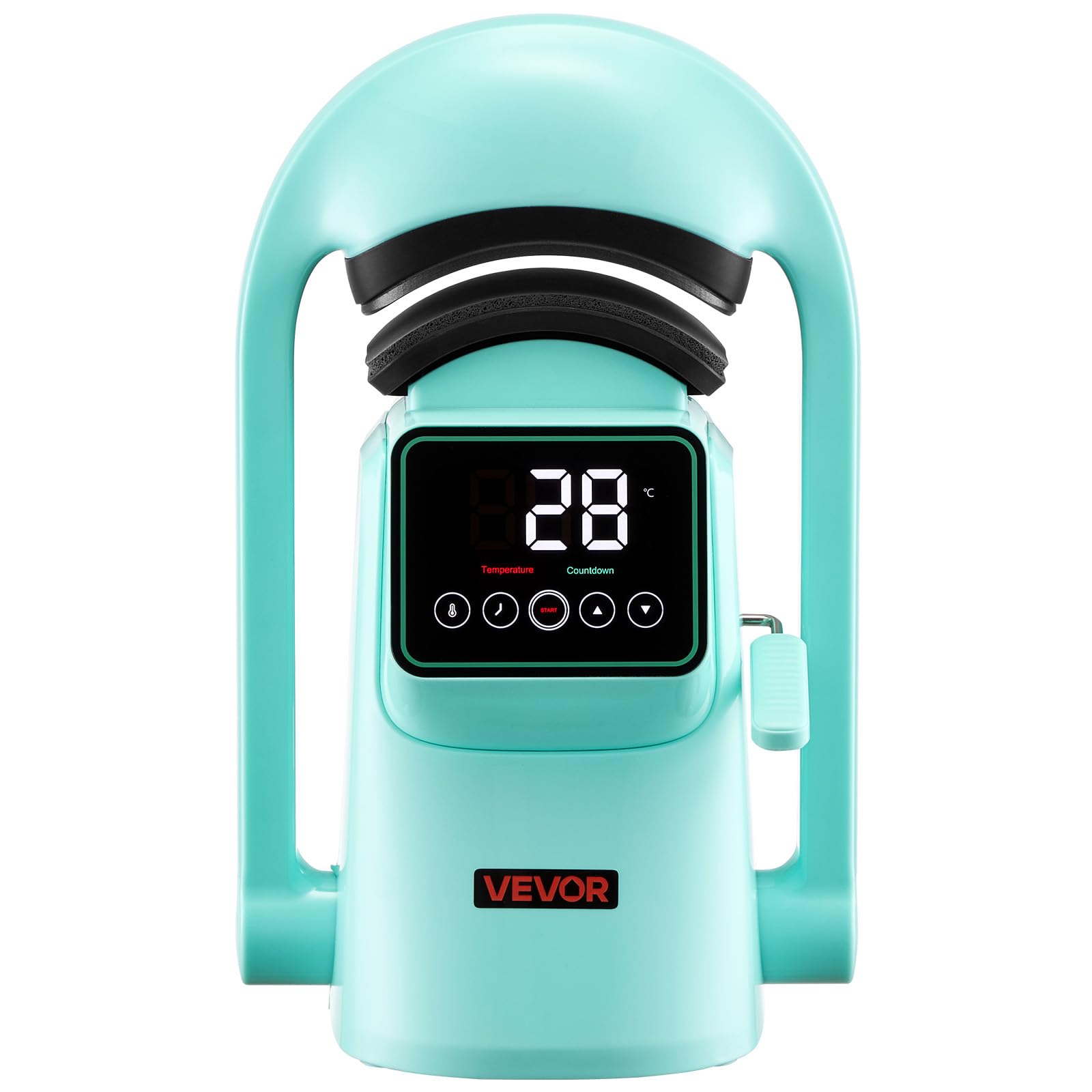 VEVOR Presse à Chaud Automatique pour Casquettes et Chapeaux, Machine de Sublimation avec 2 Plateaux Interchangeables, Écran Tactile pour Un Contrôle Précis du Temps et de la Température, Vert