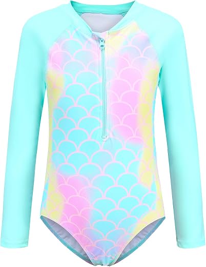 Girls Two Piece Tankini Swimsuit Hawaiian Ruffle Swimwear Bathing Suit Set Blue