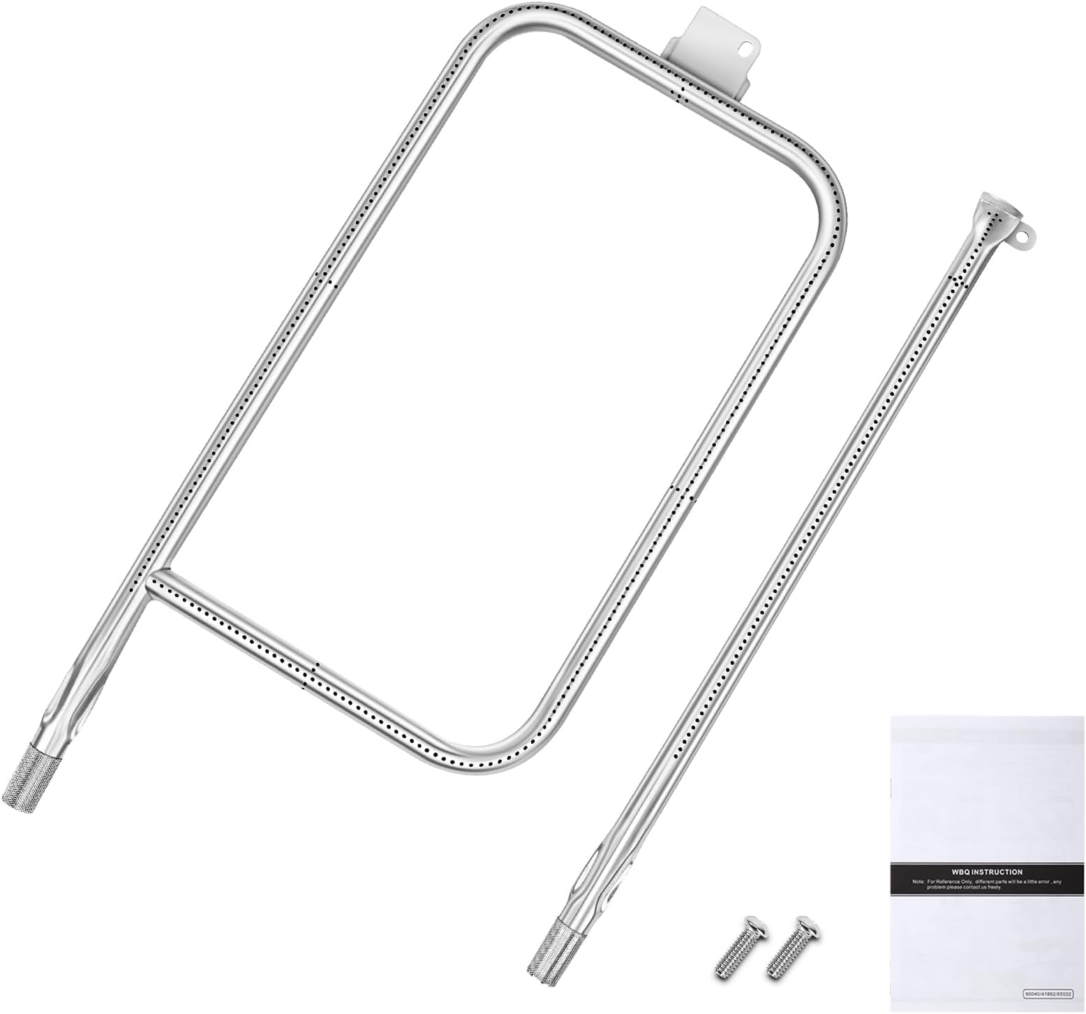 Uniflasy 65032 Grill Burner Tube for Weber Q3200, Q300, Q320, Q3000, 404341, 57060001, 586002 Gas Grills, 304 Stainless Steel Grill Replacement Burner for Weber Q Series 60036, 80385