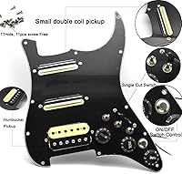 Vista 3 de Humbucker - Golpeador de guitarra eléctrica con cableado único cargado precableado SSH para guitarra SSH con control de placa de arañazos para Mano