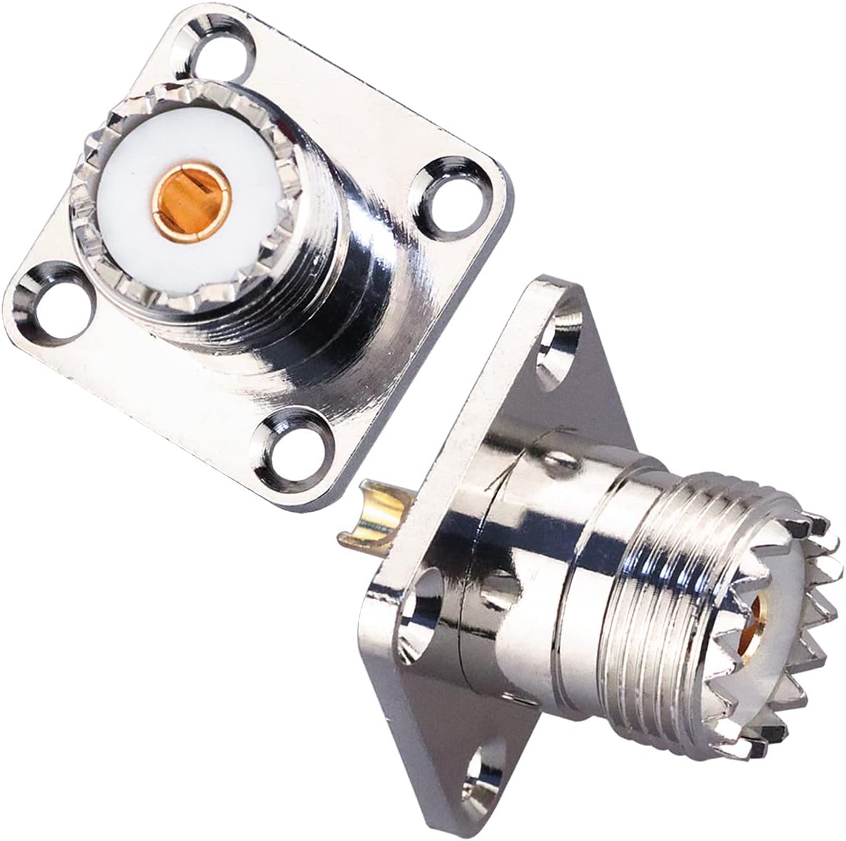 SO239 Bulkhead Chassis Cable Socket For RG58 Clamp Flange UHF PL259 Female