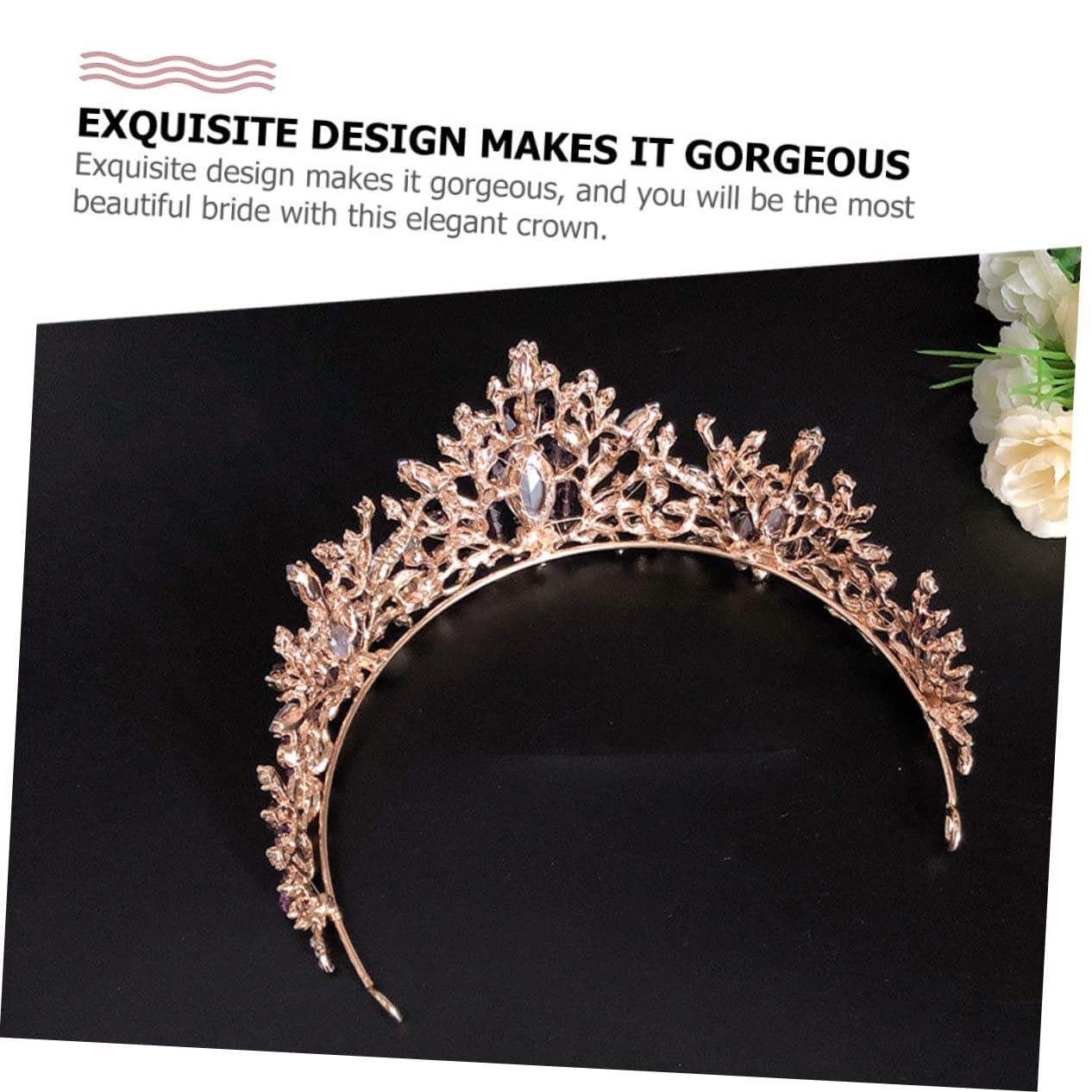 Didiseaon Tiara Princesa 3 Piezas De Cristal Morado Accesorios Para Mujer Joyas De Princesa Para Mujer Coronas De Cumpleaños Para Joya Para El Cabello Tiaras Góticas Moda Dama Pedrería