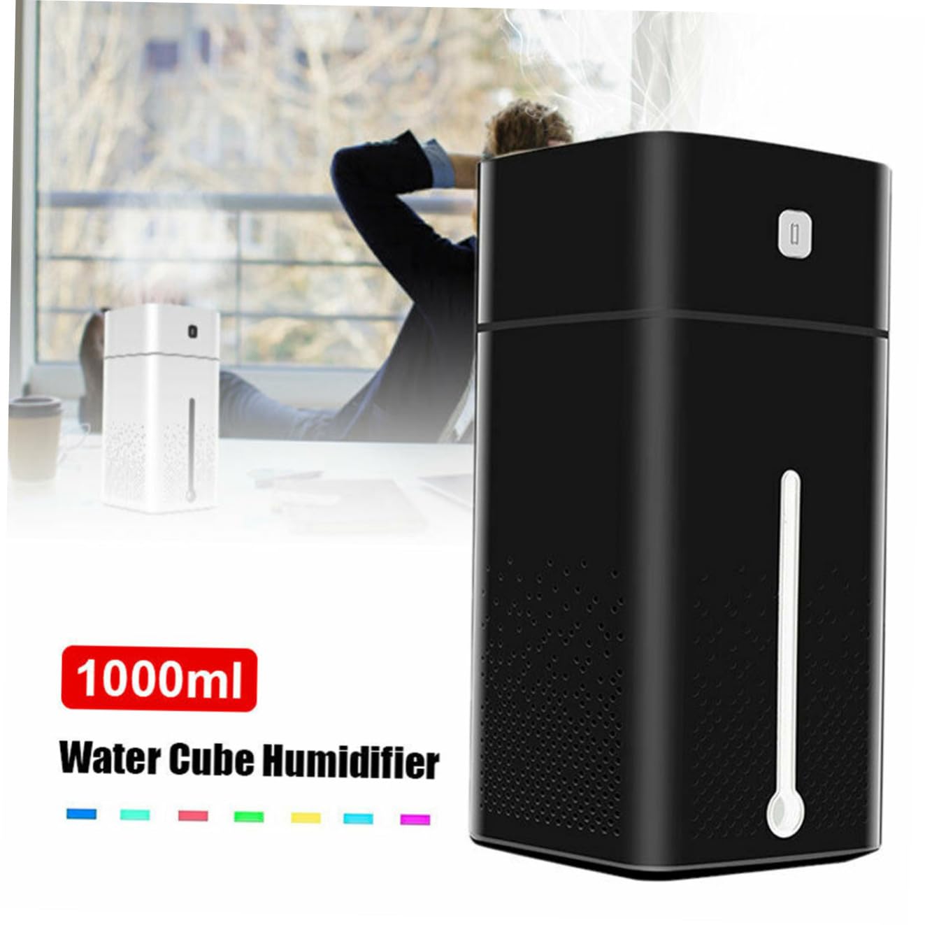 Umidificatore USB Mini Multifunzione 1l Silenzioso per Casa e Auto | Plastica Nera, Aumenta L’umidità, Riduce Odori Sgradevoli, Adatto a Scuola e Auto