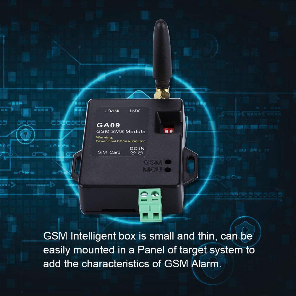 Mini sistema de alarma GSM de seguridad para el hogar de 8 canales con diseño inteligente y llamada de alarma SMS inalámbrica, tamaño ultradelgado, sistema de alarma SMS GA09, personalizado con texto