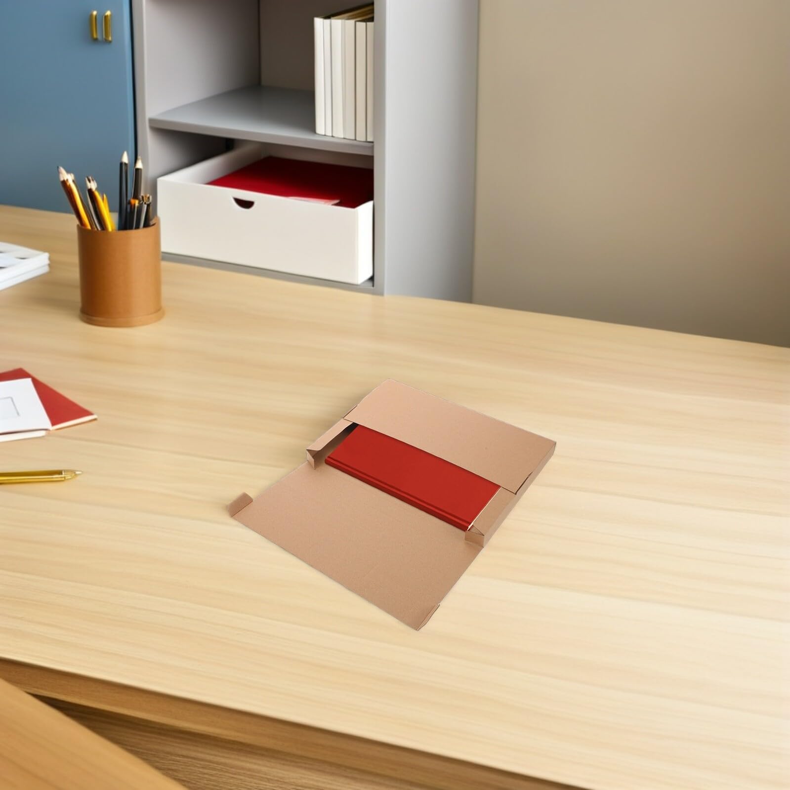 Cajas de Envío de Cartón Kraft para Discos de Vinilo y Libros Tamaño 280x200x20 Mm Paquete de 20 Unidades Cajas Plegables Resistentes para Embalaje y Mudanza Apilables
