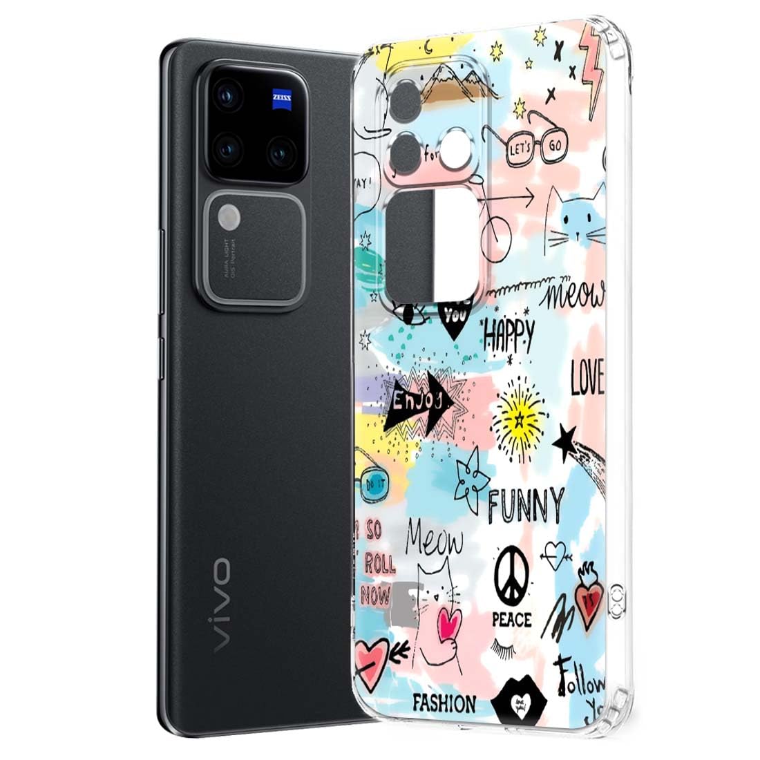 Fashionury Back Cover for Vivo V30 Pro 5G Designer | Printed|Transparent |Flexible| Silicon -D0126 (B0CXTJWZK1) Amazon Price History, Amazon Price Tracker