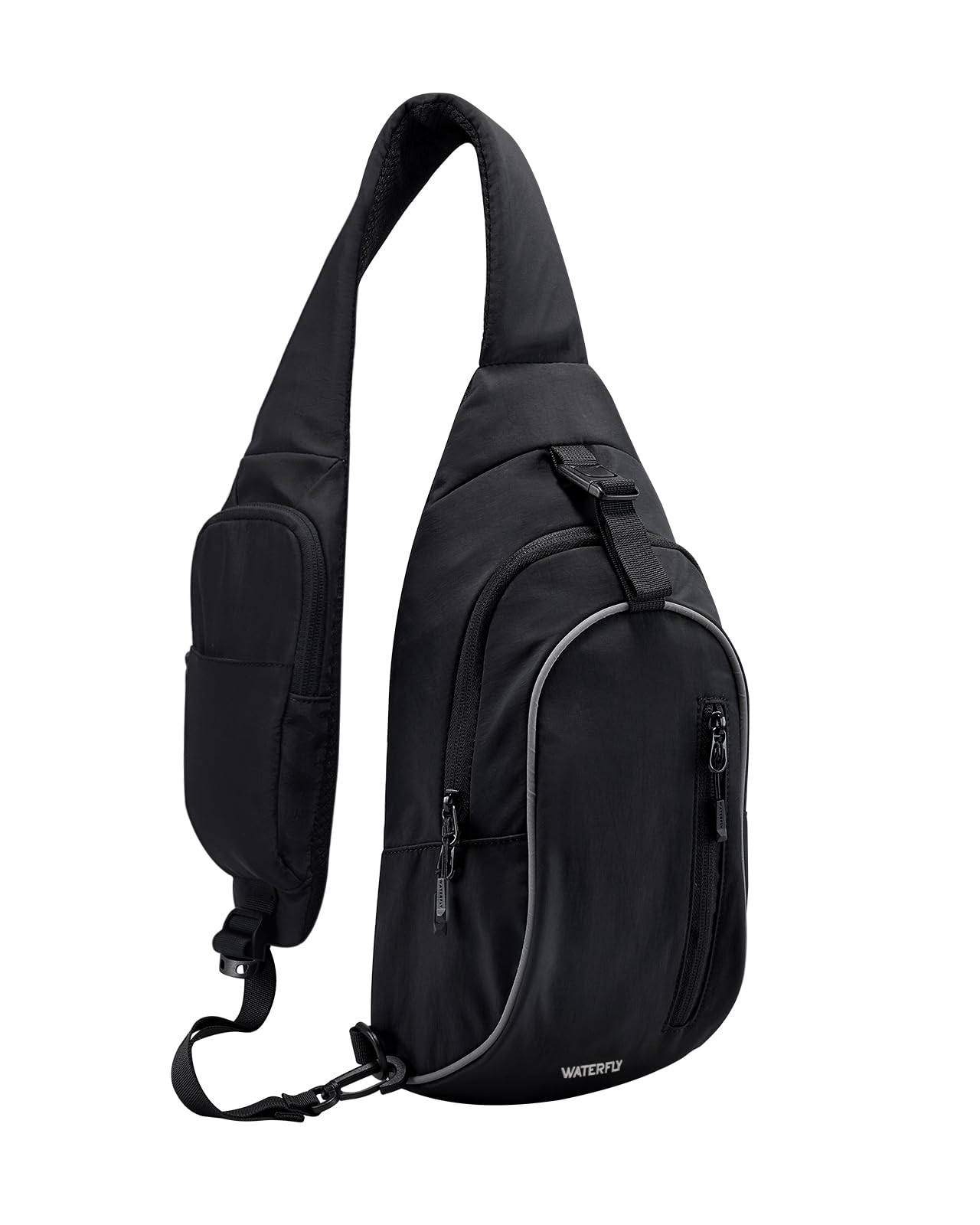 WATERFLY Torba na klatkę piersiową, torba na ramię, męska, mała torebka męska, torebka Sling Bag, damska torba listonoszka, crossbody, do uprawiania sportów na świeżym powietrzu, podróży, jazdy na