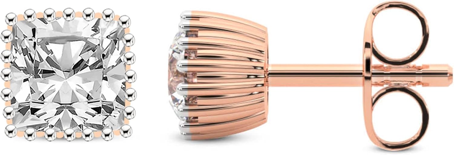 Diamond Stud Earring | 1 Carat - 10 Ct IGI Certified Lab Grown Diamond | 14K Or 18K in White, Yellow Or Rose Gold | Circa Lab Diamond Stud Earrings | Prong Settings | FG-VS1-VS2 Quality | Friendly Diamonds