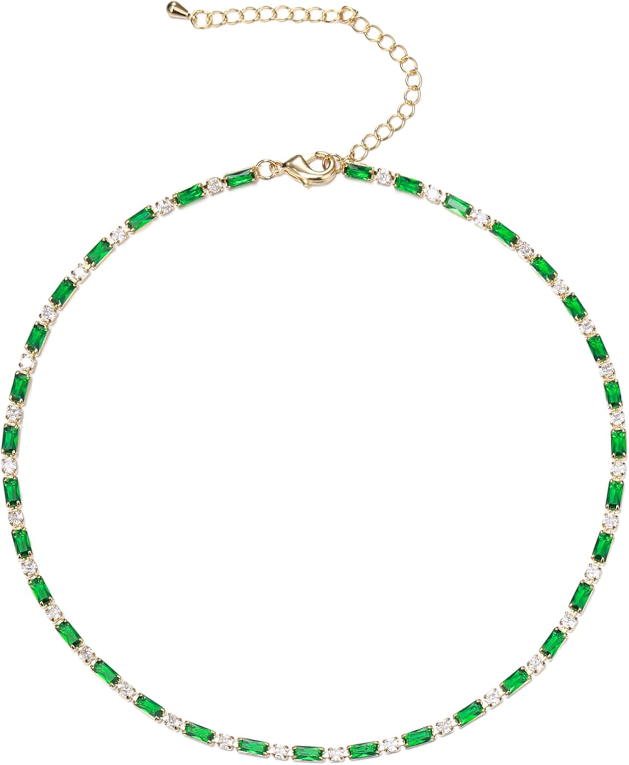 FANZE Tennis Necklaces for Women, Cubic Zirconia Necklace Choker Necklace Classic Dainty Jewelry Gifts