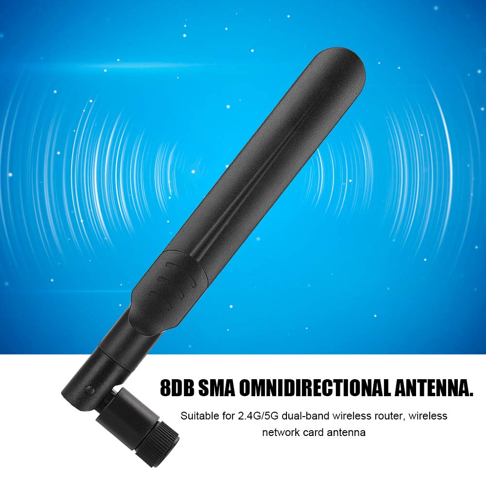 ASHATA Dual Band 2.4GHz 5GHz 8dBi SMA Antenna Omnidirectional for Router RTAC68U EX6200 AC15 AC68U RTAC88U AC88U AC3200 AC66U Network Card