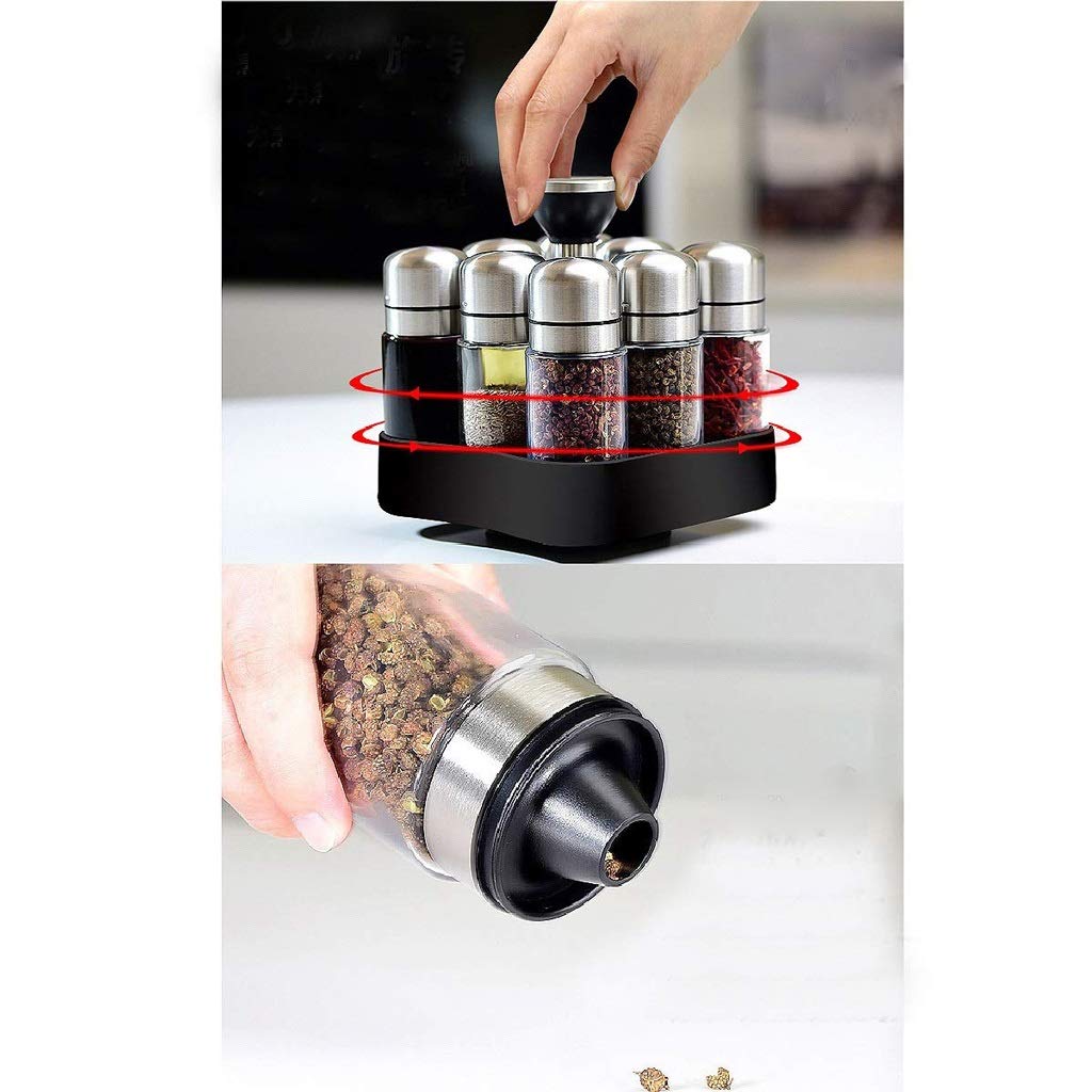 Revolving Spice Rack Organizer Caddy, rotante archiviazione for Governo e Cucina, 8 vaso erbe spezie controsoffitto (Spezie non incluso)