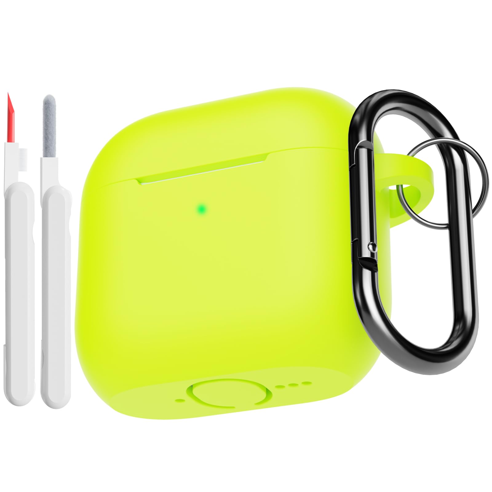 KOKOKA Funda de Silicona Compatible con AirPods Pro 3.ª Generación con Kit de Limpiador, Anti-rasguños, Anti-Polvo, Funda Case Silicona para AirPods Pro 3 con Mosquetón, LED Frontal Visible, Negro — view 9