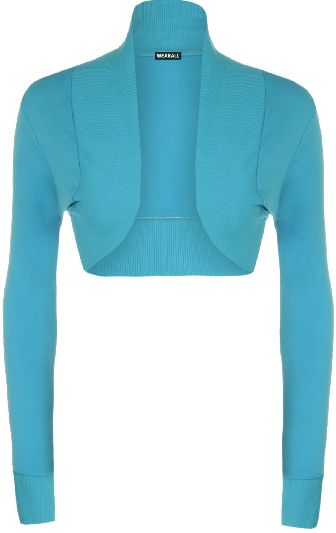 Wearall Women's Turquoise Shrug Long Sleeved Bolero Top 12/14