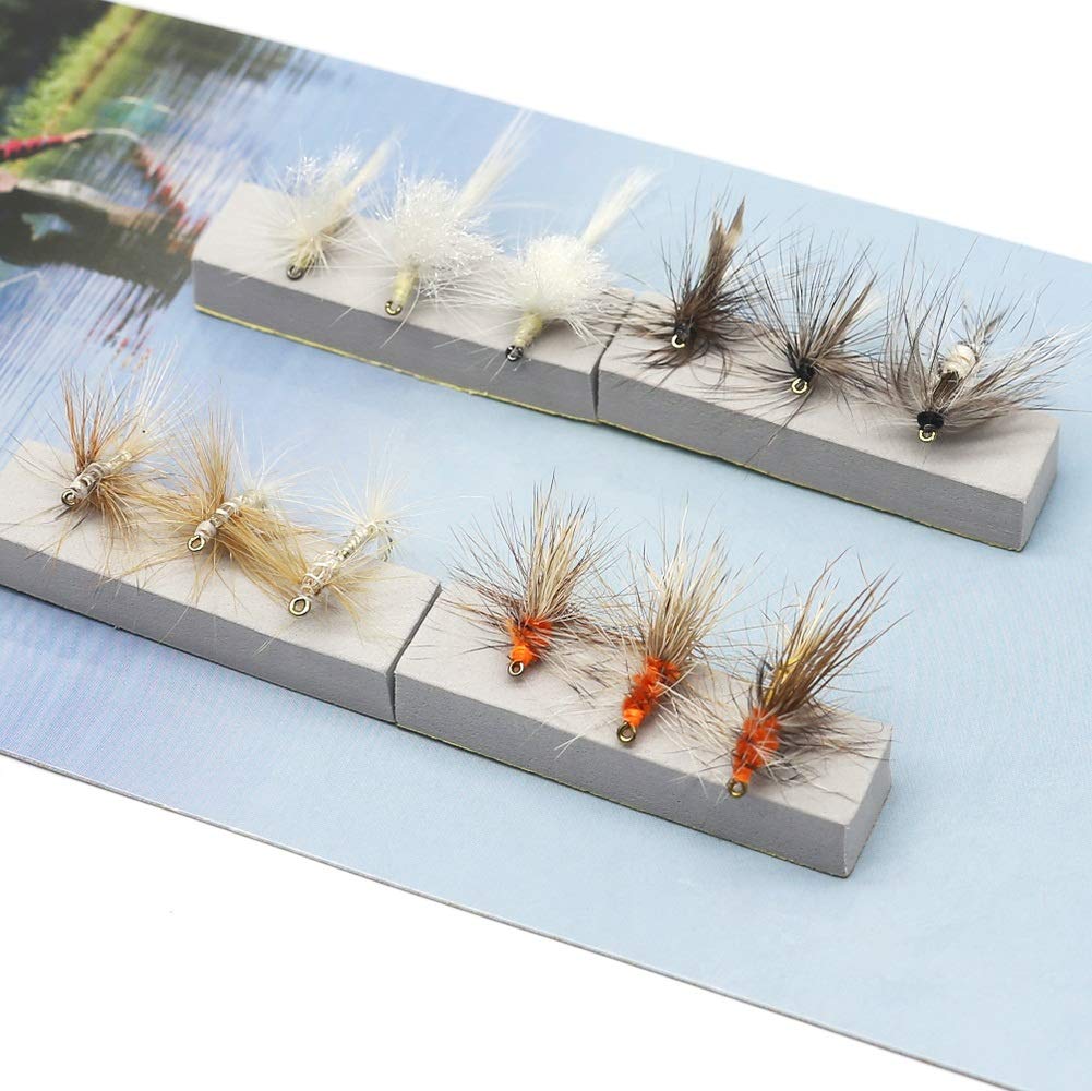 YZD Fly Fishing Trout Flies Kit 12pcs Fly Fishing Lure for Trout Premium Dry Wet Flies Streamer Mayfly Emerger Flys Trout Fly Fishing Gear Bait Assorted