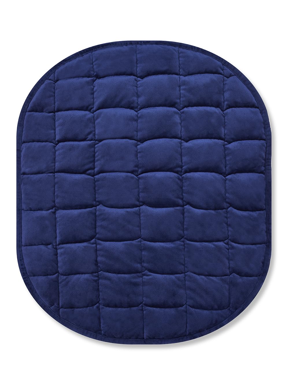 TONGDADA Weighted Lap Blanket 7lbs for Adult,Perfect for Relaxation, Lounging, Napping, Sleeping & Travel,Luxury Minky Weighted Body Blanket,Weighted Throw Blanket-Navy Minky, 29" x 24"