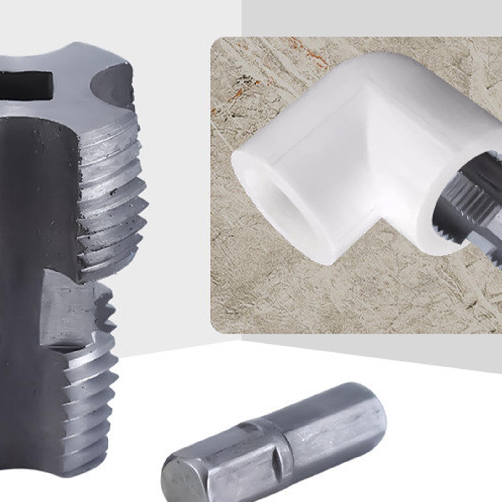 Rohreinfädler-Kit, PVC-Rohreinfädler,Manuelles Wasserrohr-Gewindehahn-Set - Rohrgewindebohrer-Set, wiederverwendbares Rohreinfädler-Sanitärwerkzeug für PPR-Wasserrohre oder PVC-Rohre