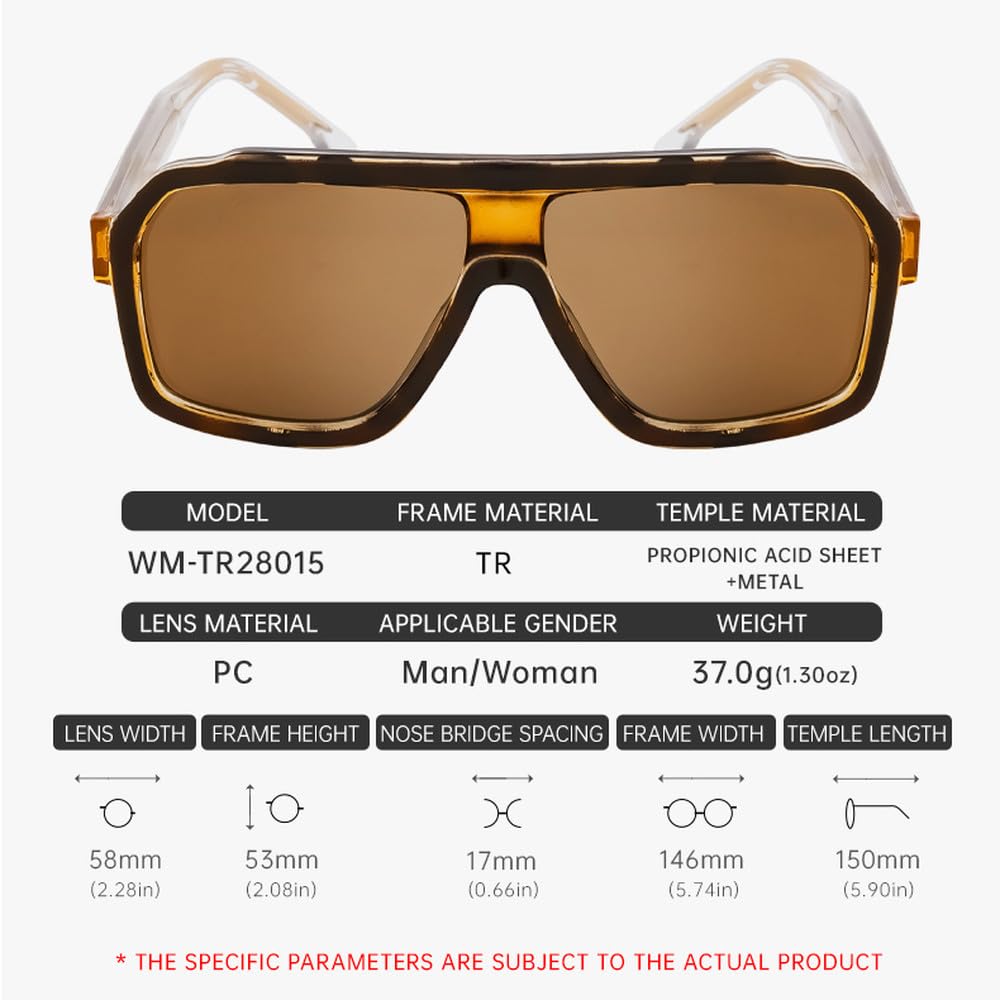 Gafas de Sol de Gran tamaño para Hombres y Mujeres, Gafas de Lujo a la con Montura Grande, Gafas de Sol Vintage a la para Conducir al Aire Libre UV400