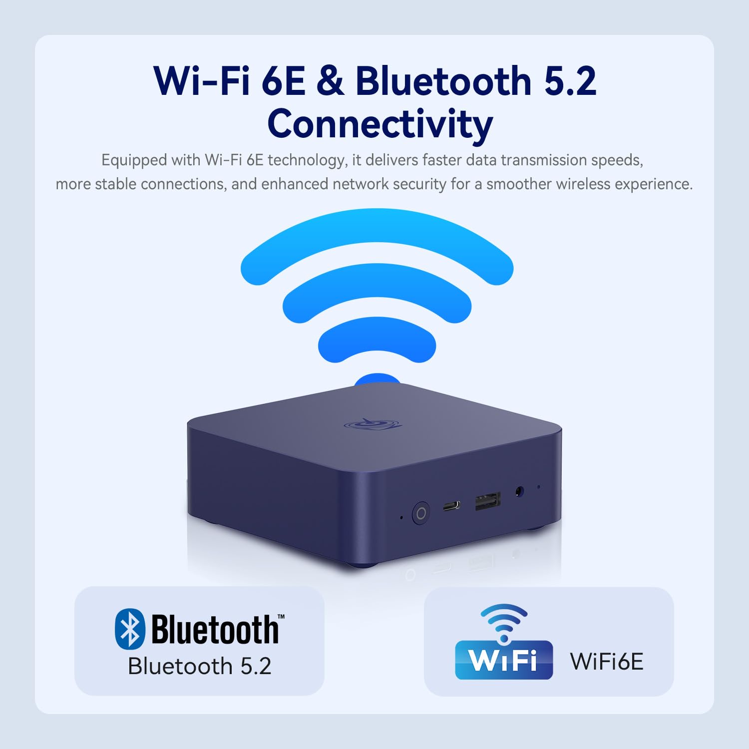 Beelink Mini PC, Processore Intel Twin Lake N150 (fino a 3.60GHz), EQ14 Office Mini Computer, 16GB DDR4 500GB SSD Mini Desktop PC, Dual 2.5G LAN/WiFi 6/BT5.2