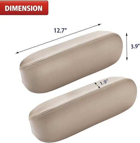 Miniatura 7 de KBH Funda para reposabrazos de asiento para Ford F250 F350-F550 Lariat 1999-2007, F250 F350 F450 XLT Sport 2002-2006, Ford Excursion Limited XLT