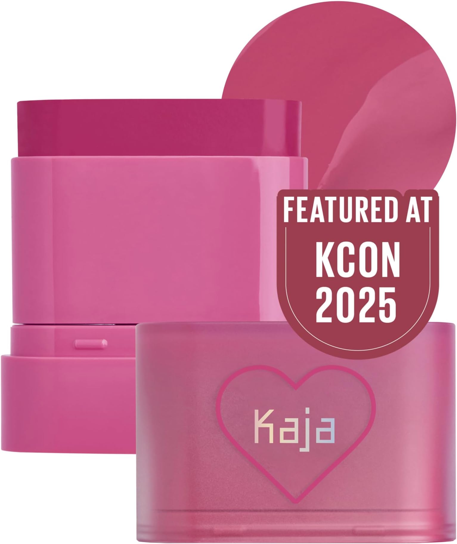 KAJA Cheek & Lip - Dewy Bar 01 Berry Sparkler | Creamy Blusher and Balm Multi-Stick, 45% Moisturizing Oil, Apple Extract, Vitamin-Hyaluronic Acid Infused, High Shine, 10g