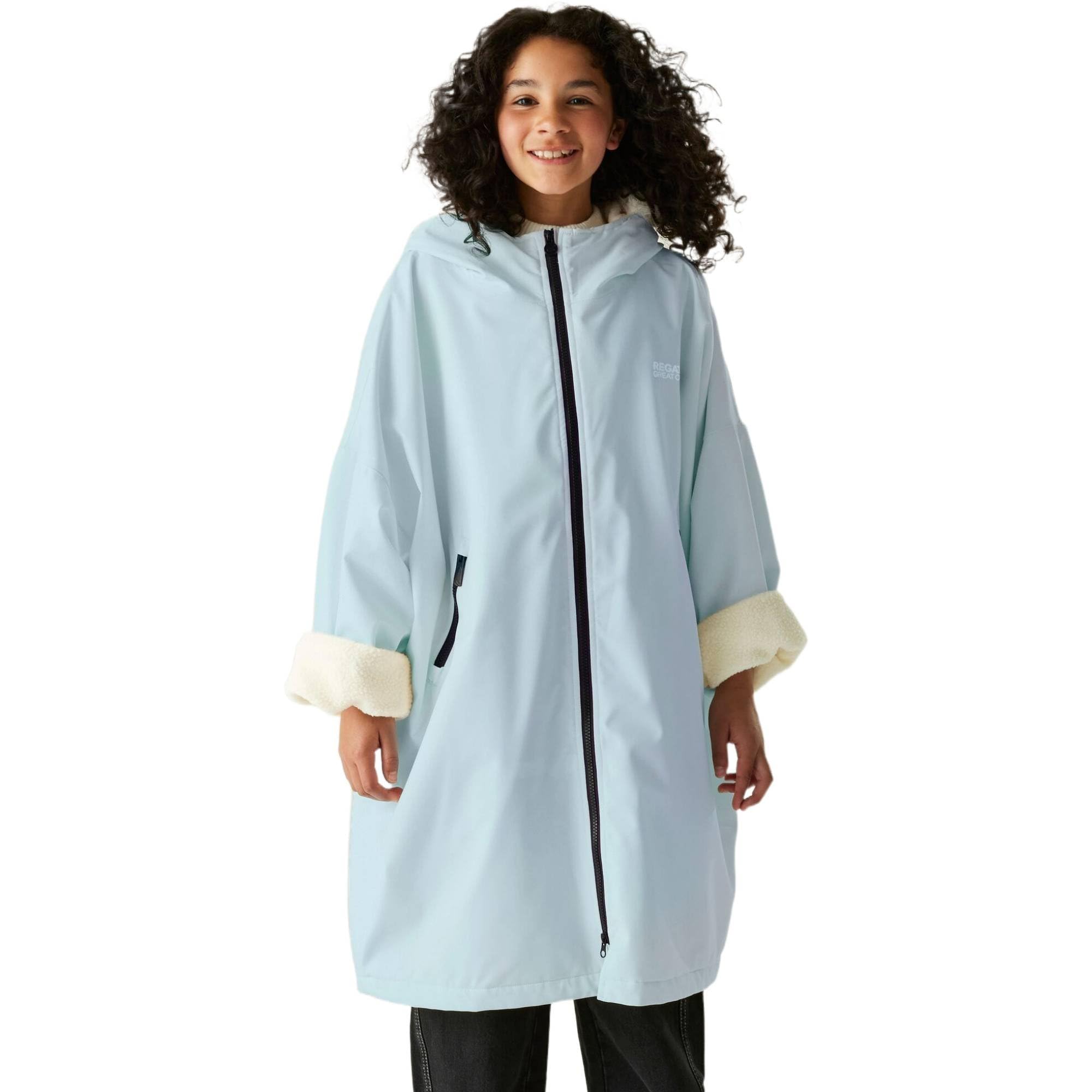 Regatta  Kids Blue Pro Waterproof Breathable Borg Fleece Lined Changing Robe in Size 5-9yrs, Sports Direct