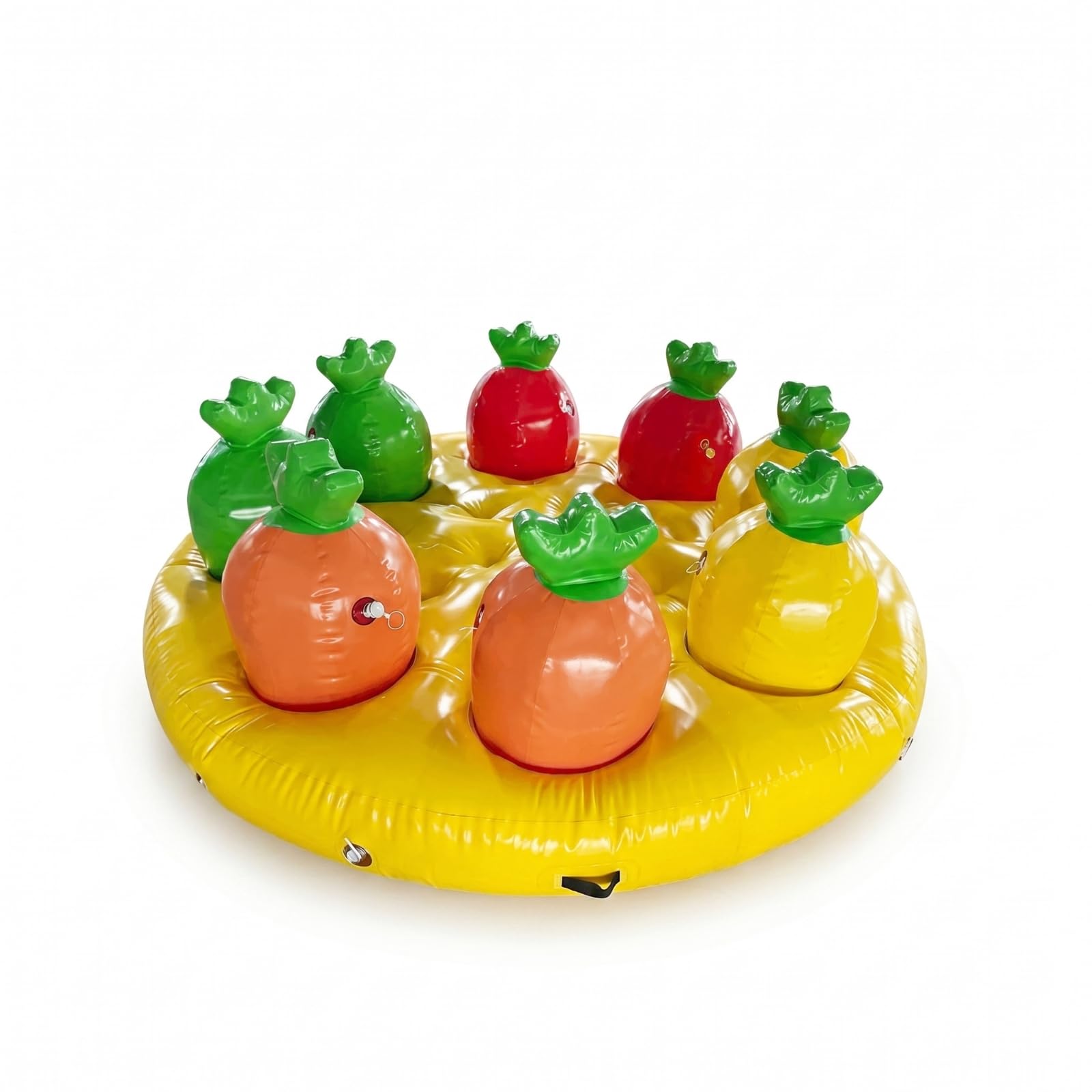 Équipement de Jeu Gonflable Carottes pour Équipe Base Ronde Emplacements Encastrés Carottes Amovibles Surface Rembourrée TPE Résistant Activité