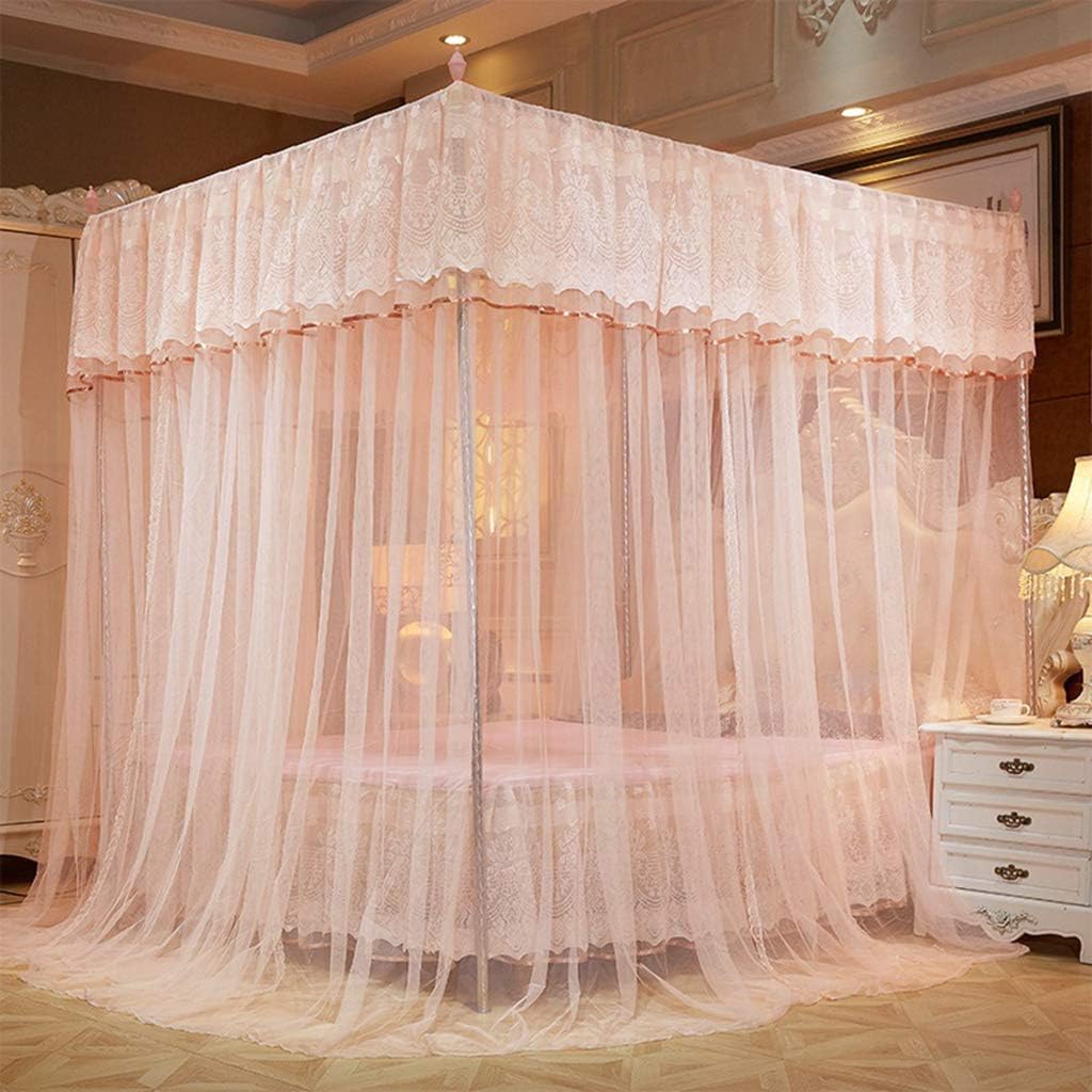Anti-Mosquito Net, Superlight Rectangular Screen Netting Curtain 360°Effective Against Mosquito Bites Home Use Three Doors,C,180x220cm