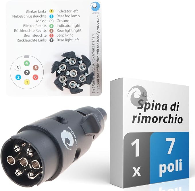 Connettore Elettrico A 7 Pin In Lega Di Alluminio Per Rimorchio Connettore A 7 Pin Per Luci Auto Per Barche Roulotte Camper O Altri Veicoli Utilitari 96026803