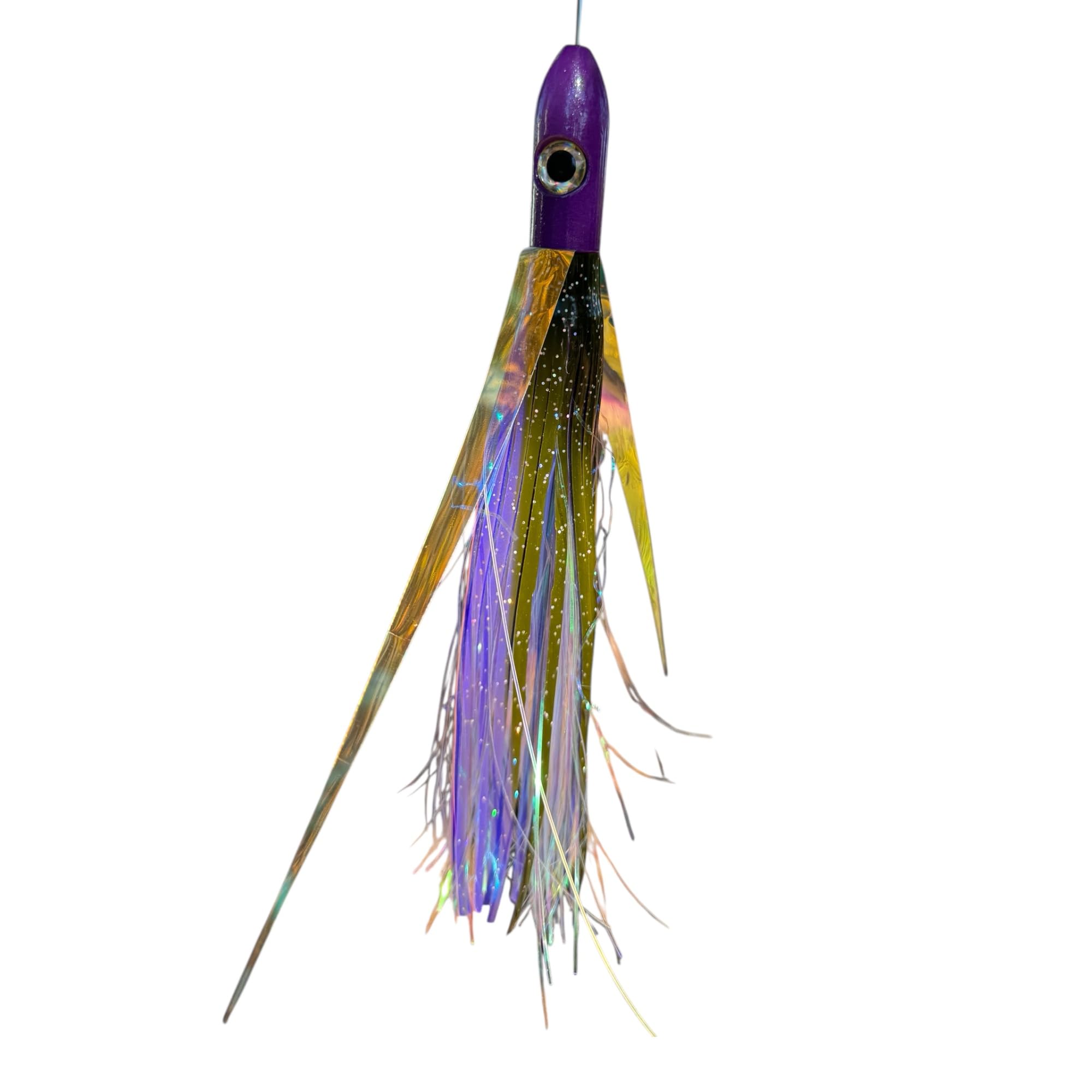 3.5 Oz 7 inch Flying Offshore Trolling Lure, Tuna, Mahi, Wahoo Lure - 1 Pack (Purple & Black)