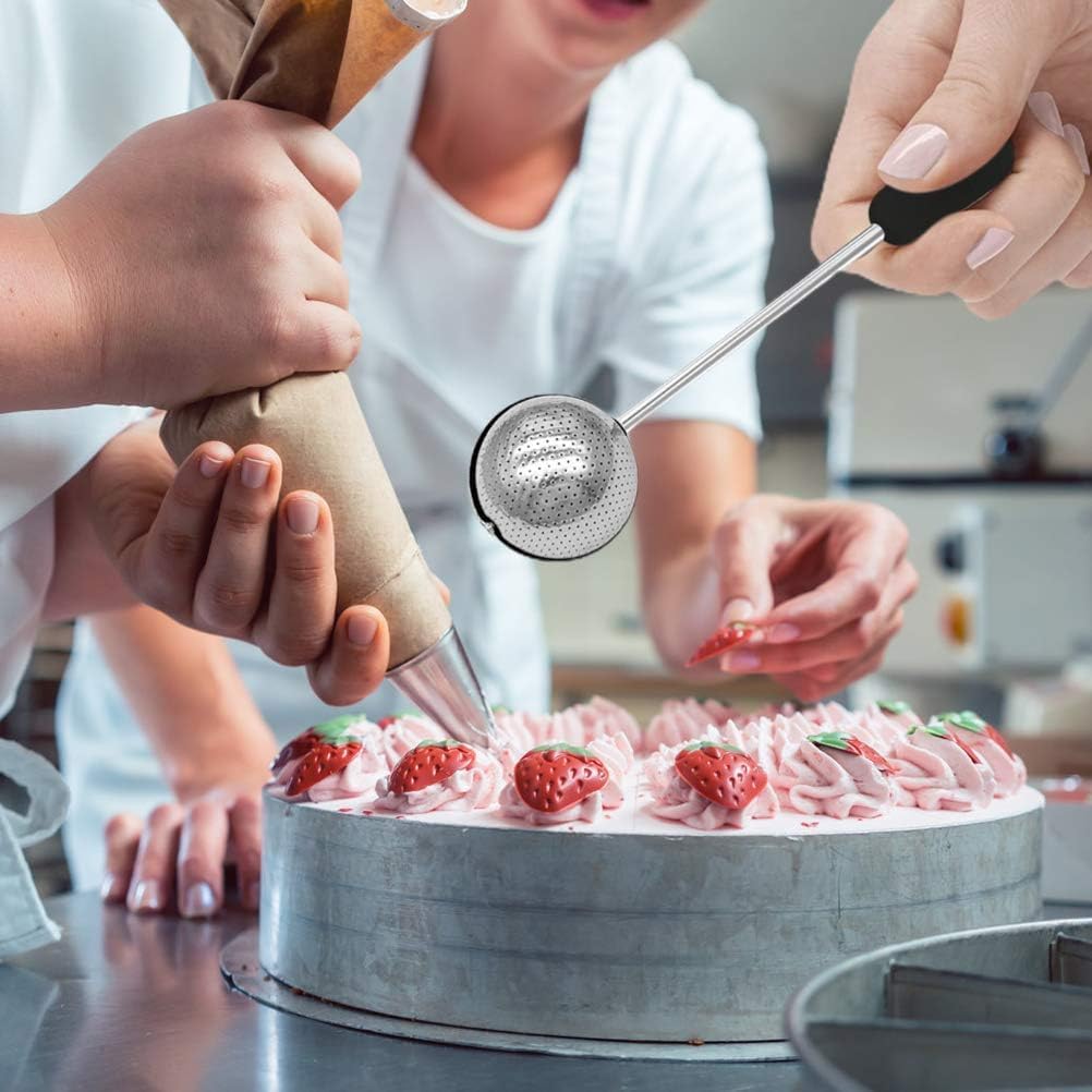 Sugar Shaker,Sugar Container,Sugar Dispenser,Sugar Salt Shaker, Stainless Steel Chocolate Shaker Icing Sugar Salt Cocoa Flour Coffee Sifter, Powdered Sugar Flour Powder Duster Baking Powder Sifters(2