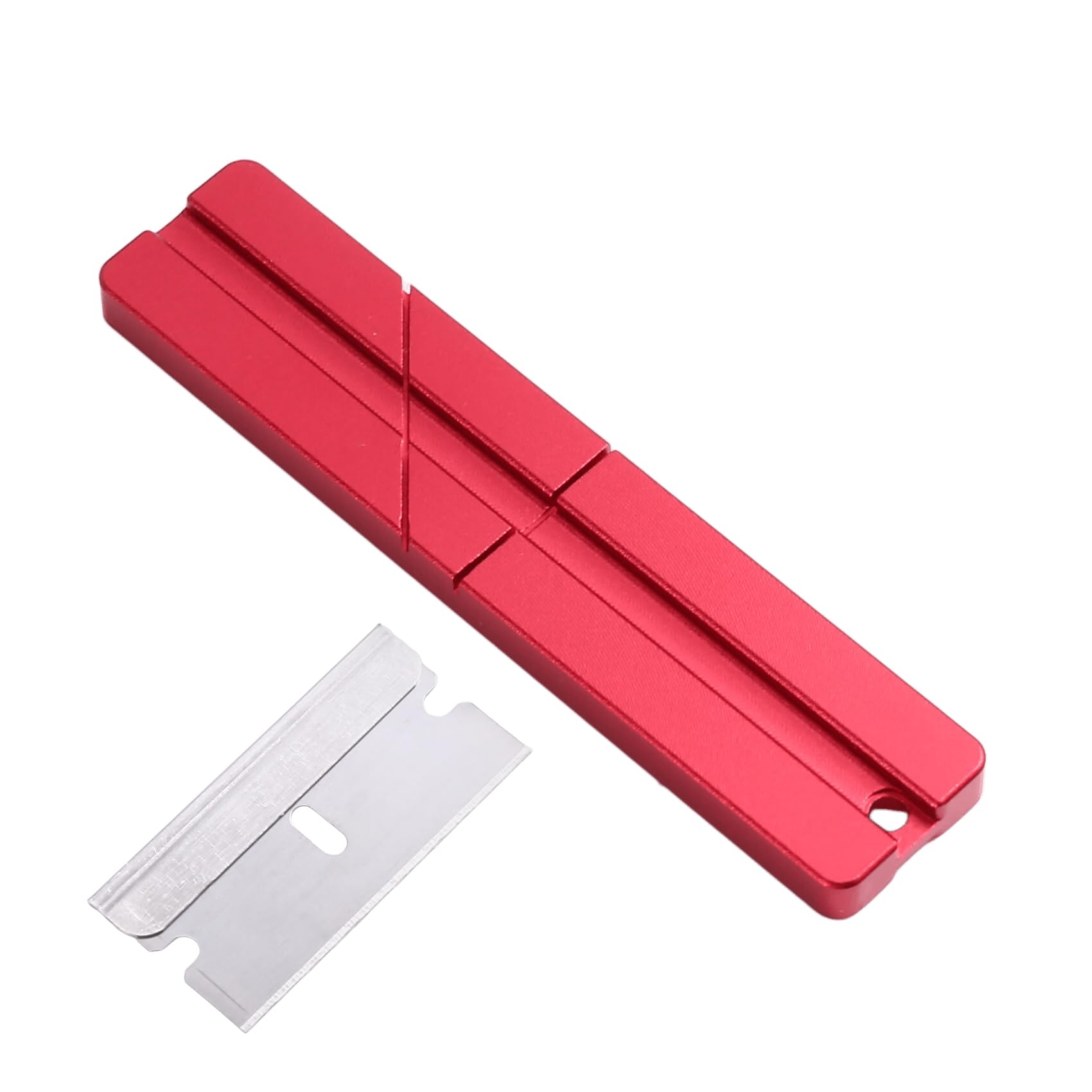 IJSDNVJNDX Audio Cassette Tape Splicing Block 1/8" Aluminium Alloy Splice Block Cassette Tape Splicing Block Cassette Tape Repair Set Red
