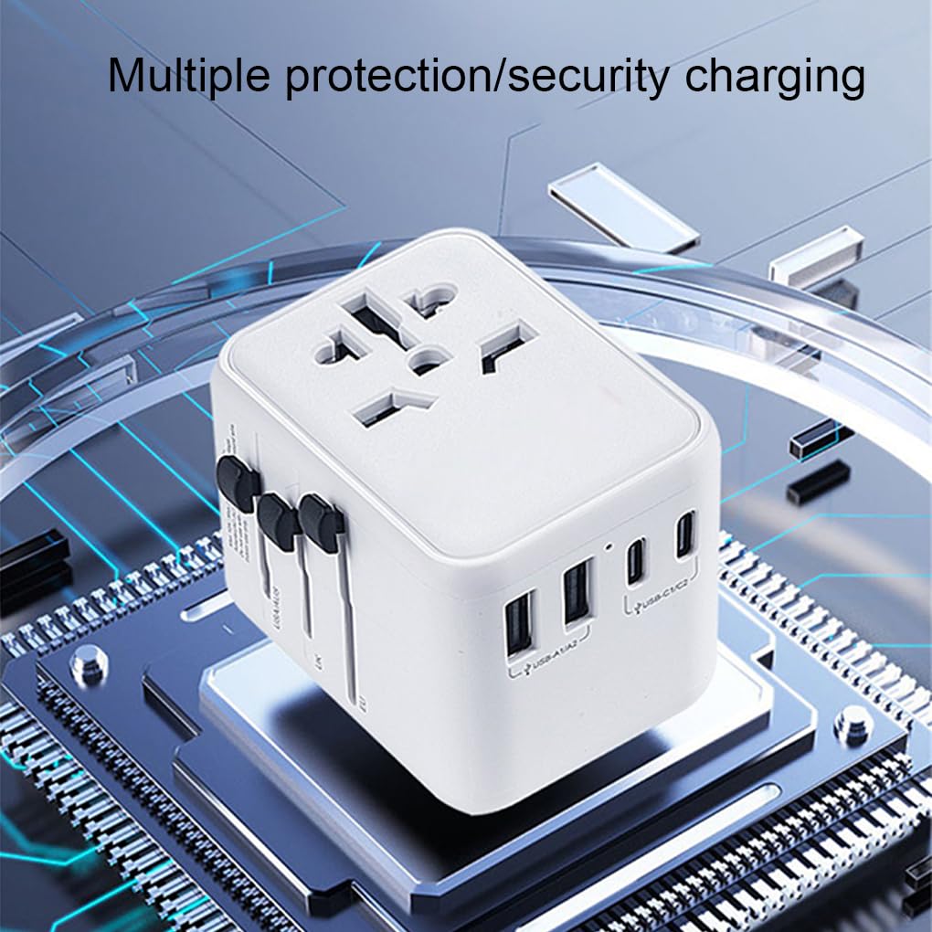 Der kompakte und leichte Reiseadapter für alle Geräte ist ein universeller Reiseadapter für USB Geräte, 28W weiß