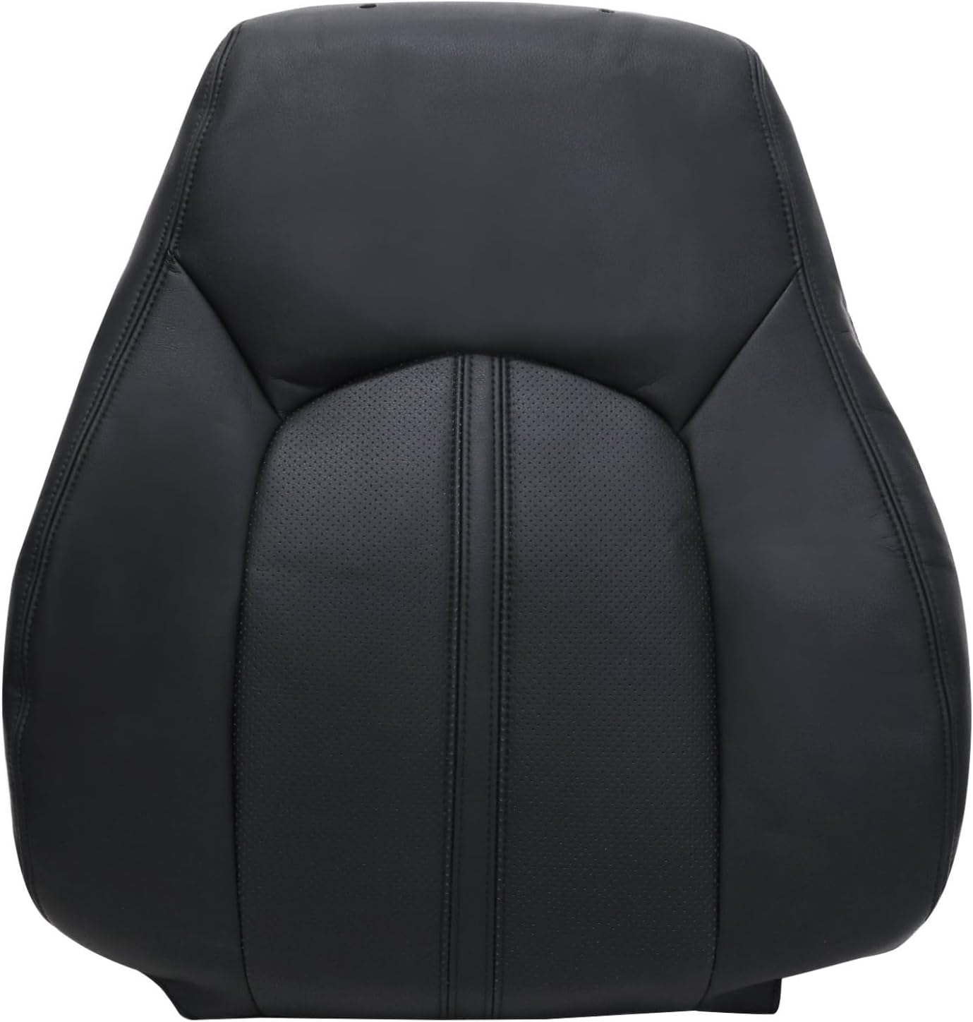 NLQR Front Driver Side Top Back Replacement Seat Cover Black Microfiber Leather Compatible with Cadillac CTS 2008 2009 2010 2011 2012 2013