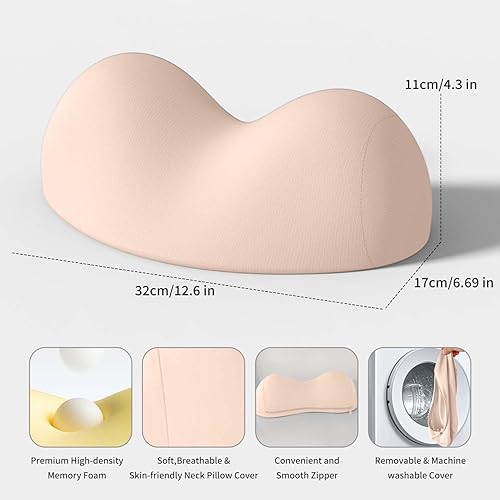 Miniatura 3 de Almohada cervical pequeña para el cuello, almohada de doble bola para aliviar el dolor cervical y la presión, suaves almohadas de apoyo de espuma
